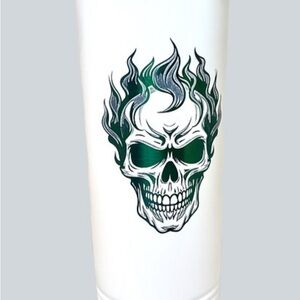 White Skull Design Tumbler